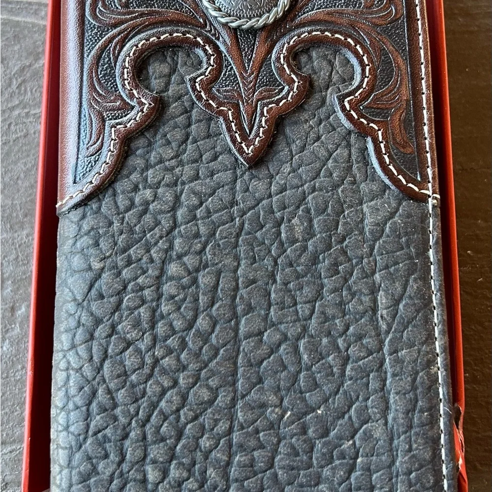 Roper‎ Check Book Wallet Genuine Leather New With Tags